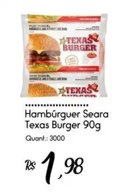 Giassi Supermercados Hambúrguer Seara Texas Burger oferta