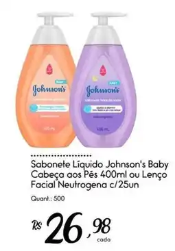 Giassi Supermercados Sabonete Líquido Johnson's Baby oferta