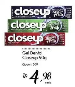 Giassi Supermercados Gel Dental Closeup oferta