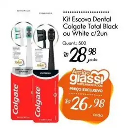 Giassi Supermercados Kit Escova Dental Colgate Total Black ou White oferta