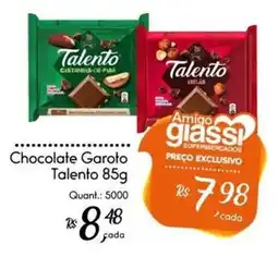 Giassi Supermercados Chocolate Garoto Talento oferta