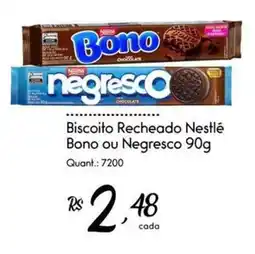 Giassi Supermercados Biscoito Recheado Nestlé Bono ou Negresco oferta