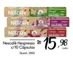 Giassi Supermercados Nescafé Nespresso c/10 Cápsulas oferta