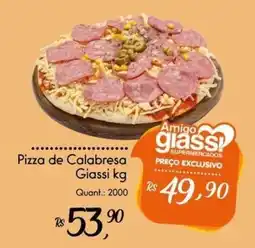 Giassi Supermercados Pizza de Calabresa Giassi kg oferta