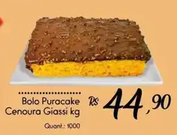 Giassi Supermercados Bolo Puracake Cenoura Giassi kg oferta