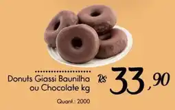 Giassi Supermercados Donuts Giassi Baunilha ou Chocolate kg oferta
