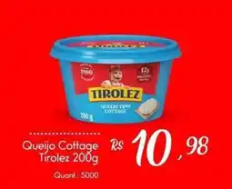 Giassi Supermercados Queijo Cottage Tirolez oferta
