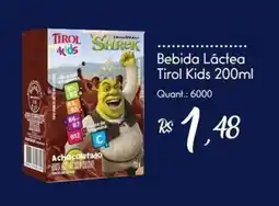 Giassi Supermercados Bebida Láctea Tirol Kids 200ml oferta