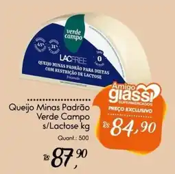 Giassi Supermercados Queijo Minas Padrão Verde Campo s/Lactose oferta