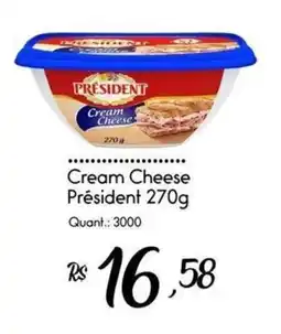 Giassi Supermercados Cream Cheese Président oferta