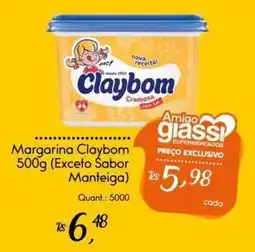 Giassi Supermercados Margarina claybom cremosa oferta