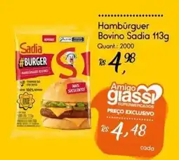 Giassi Supermercados Hambúrguer Bovino Sadia oferta
