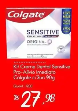 Giassi Supermercados Kit Creme Dental Sensitive Pro-Alivio Imediato Colgate c/3un 90g oferta