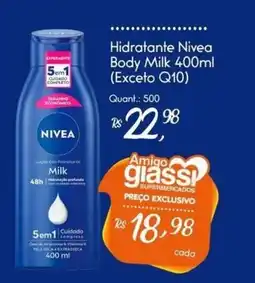 Giassi Supermercados Hidratante nivea body milk oferta