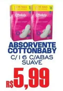 Supermercado Vitorino absorvente cottonbaby oferta