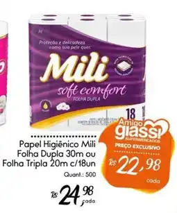 Giassi Supermercados Papel Higiênico Mili oferta