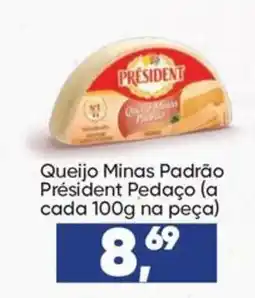 Imec Supermercados Queijo Minas Padrão Président Pedaço oferta