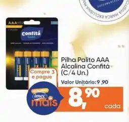 Imec Supermercados Pilha palito aaa alcalina confitá oferta