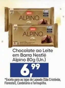 Imec Supermercados Chocolate ao Leite em Barra Nestlé Alpino oferta