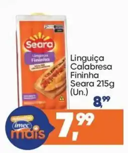 Imec Supermercados Linguiça Calabresa Fininha oferta