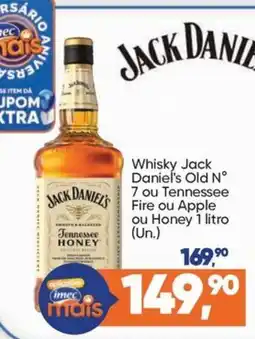 Imec Supermercados Whisky jack daniel's old n° 7 ou tennessee fire ou apple ou honey oferta