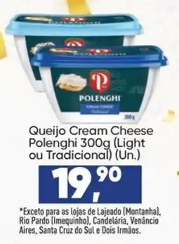 Imec Supermercados Queijo cream cheese polenghi (light ou tradicional) oferta