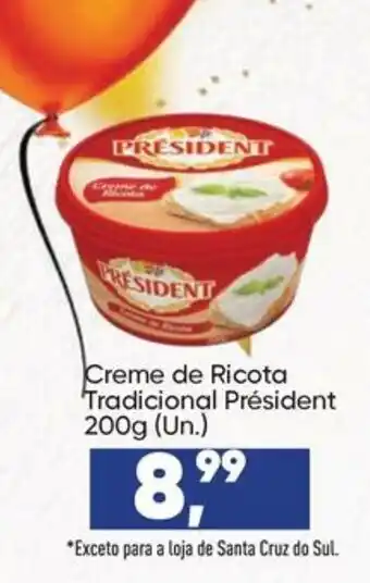Imec Supermercados Creme de Ricota Tradicional Président oferta