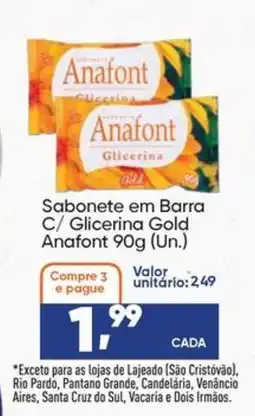 Imec Supermercados Sabonete em barra c/ glicerina gold anafont oferta