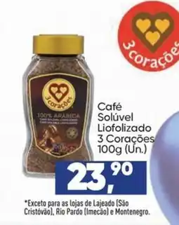 Imec Supermercados Café Solúvel Liofilizado 3 Corações oferta