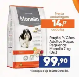 Imec Supermercados Ração P/Cães Adultos Raças Pequenas Monello oferta