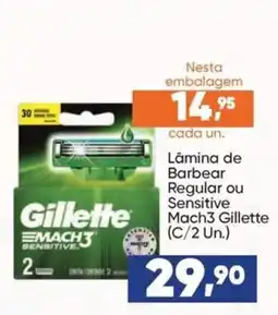 Imec Supermercados Lâmina de Barbear Regular ou Sensitive Mach3 Gillette oferta