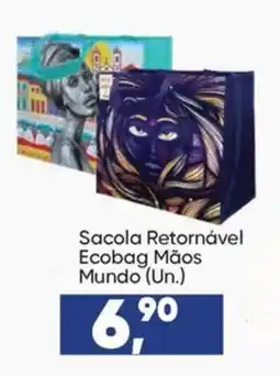 Imec Supermercados Sacola Retornável Ecobag Mãos Mundo oferta