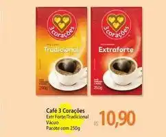 Atacadão 3 corações - café oferta