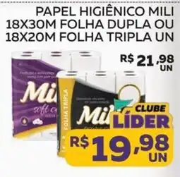 Lider Atacadista Papel higiênico mili oferta