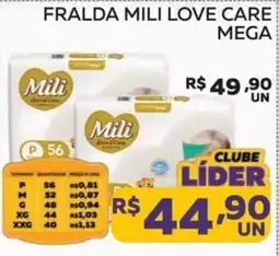 Lider Atacadista Fralda mili love care mega oferta