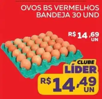 Lider Atacadista ovos bs vermelhos oferta