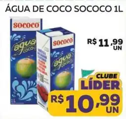 Lider Atacadista Água de coco sococo oferta