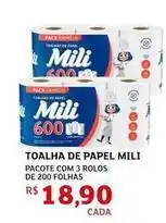 Assaí Atacadista Mili - toalha de papel oferta