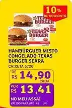 Assaí Atacadista Seara - hambúrguer misto congelado texas burger oferta