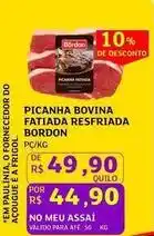 Assaí Atacadista Bordon - picanha bovina fatiada resfriada oferta