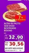 Assaí Atacadista De - acém ou peito sem osso resfriado bovino oferta