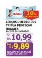 Assaí Atacadista Huggies - lencos umedecidos tripla proteção oferta
