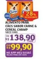 Assaí Atacadista Champ - alimento para cães sabor carne & cereal oferta