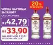 Assaí Atacadista Nacional - vodka smirnoff oferta