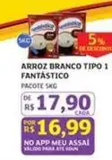 Assaí Atacadista Pacote - arroz branco tipo 1 fantastico oferta