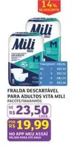 Assaí Atacadista Mili - fralda descartável para adultos vita oferta