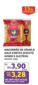 Assaí Atacadista Ninho - macarrão de semola galo cortes (exceto e aletria) oferta