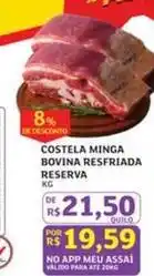 De - costela minga bovina resfriada reserva