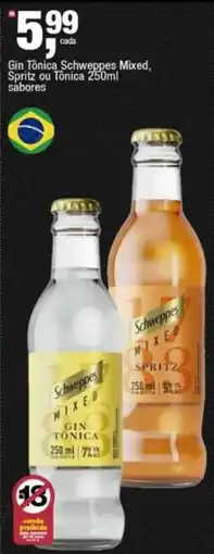Frangolândia Gin Tônica Schweppes Mixed, Spritz ou Tônica 250ml sabores oferta