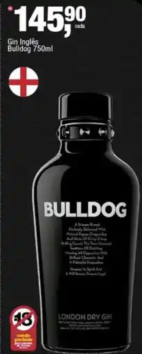 Frangolândia Gin Inglês Bulldog oferta